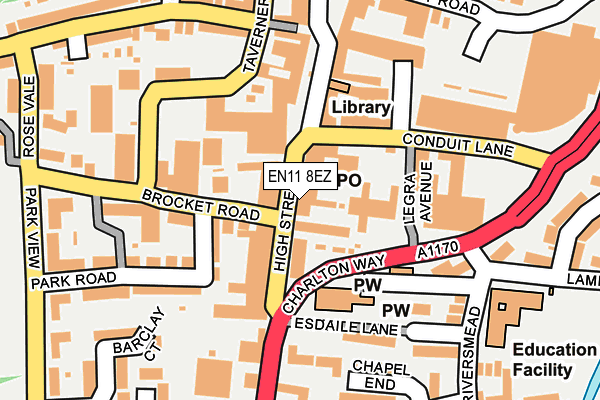 EN11 8EZ map - OS OpenMap – Local (Ordnance Survey) EN11 8EZ map - OS OpenMap – Local (Ordnance Survey)