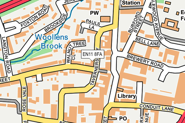 EN11 8FA map - OS OpenMap – Local (Ordnance Survey) EN11 8FA map - OS OpenMap – Local (Ordnance Survey)