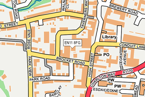 EN11 8FG map - OS OpenMap – Local (Ordnance Survey) EN11 8FG map - OS OpenMap – Local (Ordnance Survey)