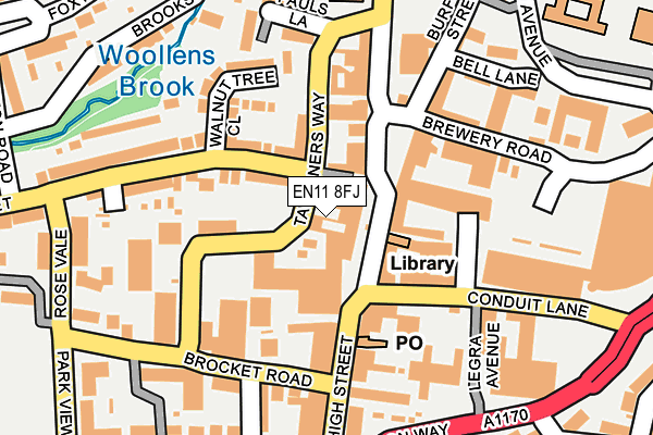 EN11 8FJ map - OS OpenMap – Local (Ordnance Survey) EN11 8FJ map - OS OpenMap – Local (Ordnance Survey)