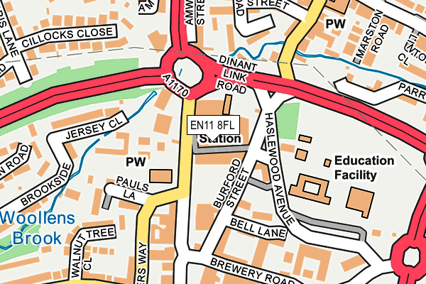 EN11 8FL map - OS OpenMap – Local (Ordnance Survey) EN11 8FL map - OS OpenMap – Local (Ordnance Survey)