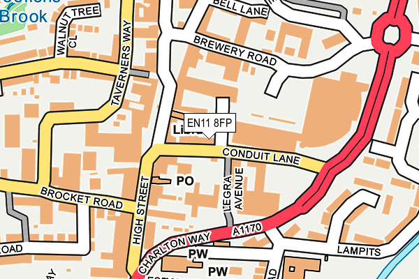 EN11 8FP map - OS OpenMap – Local (Ordnance Survey) EN11 8FP map - OS OpenMap – Local (Ordnance Survey)