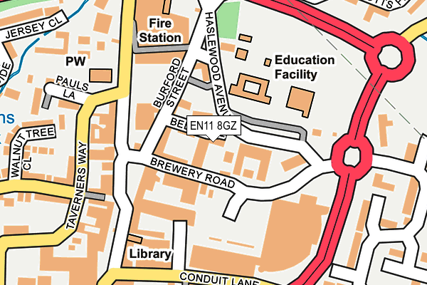 EN11 8GZ map - OS OpenMap – Local (Ordnance Survey) EN11 8GZ map - OS OpenMap – Local (Ordnance Survey)