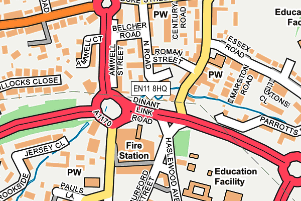 EN11 8HQ map - OS OpenMap – Local (Ordnance Survey) EN11 8HQ map - OS OpenMap – Local (Ordnance Survey)