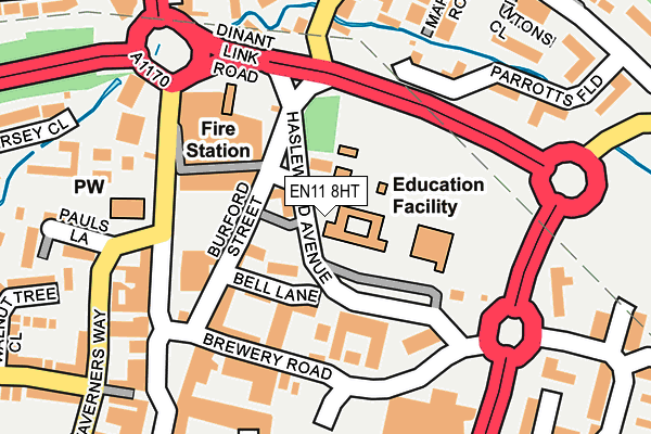 EN11 8HT map - OS OpenMap – Local (Ordnance Survey) EN11 8HT map - OS OpenMap – Local (Ordnance Survey)