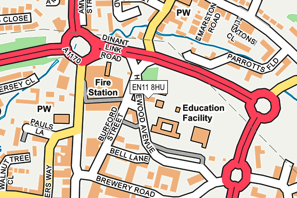 EN11 8HU map - OS OpenMap – Local (Ordnance Survey) EN11 8HU map - OS OpenMap – Local (Ordnance Survey)