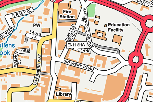 EN11 8HW map - OS OpenMap – Local (Ordnance Survey) EN11 8HW map - OS OpenMap – Local (Ordnance Survey)