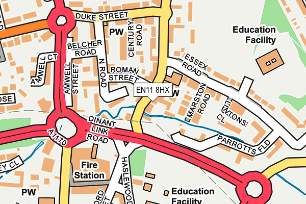EN11 8HX map - OS OpenMap – Local (Ordnance Survey) EN11 8HX map - OS OpenMap – Local (Ordnance Survey)