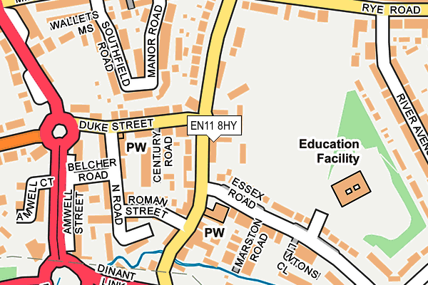 EN11 8HY map - OS OpenMap – Local (Ordnance Survey) EN11 8HY map - OS OpenMap – Local (Ordnance Survey)