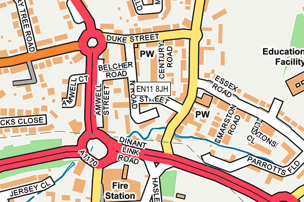 EN11 8JH map - OS OpenMap – Local (Ordnance Survey) EN11 8JH map - OS OpenMap – Local (Ordnance Survey)