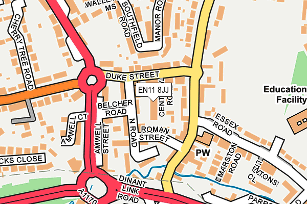EN11 8JJ map - OS OpenMap – Local (Ordnance Survey) EN11 8JJ map - OS OpenMap – Local (Ordnance Survey)