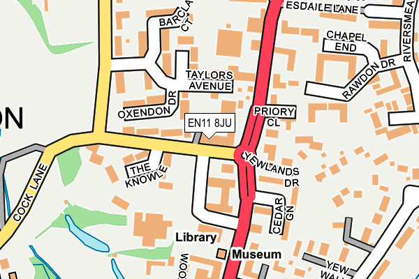 EN11 8JU map - OS OpenMap – Local (Ordnance Survey) EN11 8JU map - OS OpenMap – Local (Ordnance Survey)