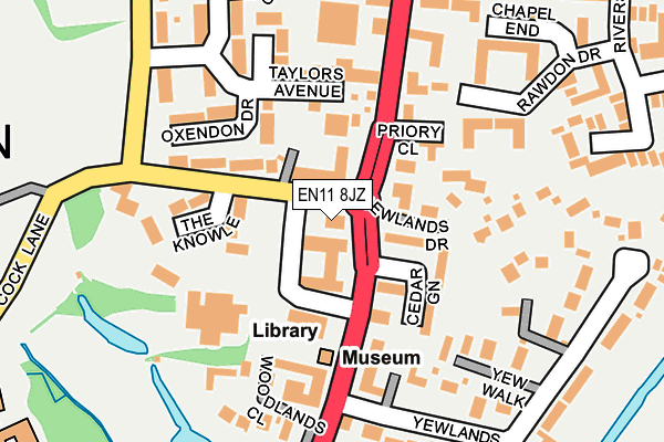 EN11 8JZ map - OS OpenMap – Local (Ordnance Survey) EN11 8JZ map - OS OpenMap – Local (Ordnance Survey)