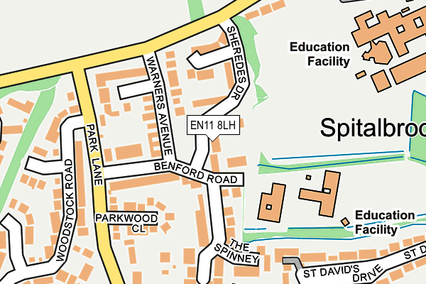 EN11 8LH map - OS OpenMap – Local (Ordnance Survey) EN11 8LH map - OS OpenMap – Local (Ordnance Survey)