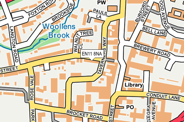 EN11 8NA map - OS OpenMap – Local (Ordnance Survey) EN11 8NA map - OS OpenMap – Local (Ordnance Survey)