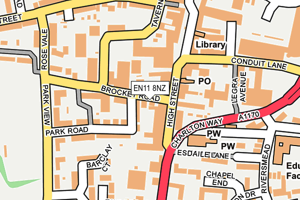 EN11 8NZ map - OS OpenMap – Local (Ordnance Survey) EN11 8NZ map - OS OpenMap – Local (Ordnance Survey)