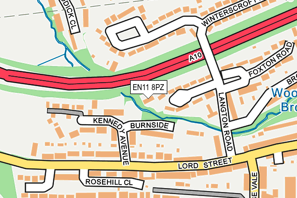 EN11 8PZ map - OS OpenMap – Local (Ordnance Survey) EN11 8PZ map - OS OpenMap – Local (Ordnance Survey)