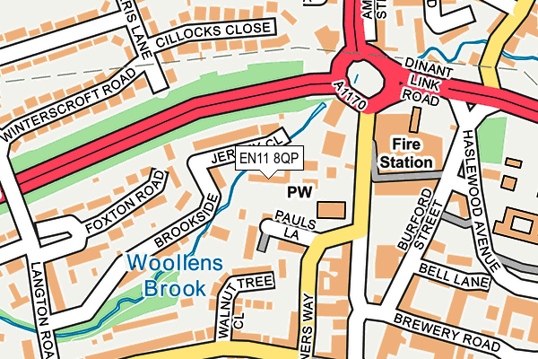 EN11 8QP map - OS OpenMap – Local (Ordnance Survey) EN11 8QP map - OS OpenMap – Local (Ordnance Survey)