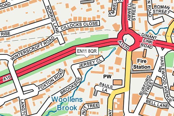 EN11 8QR map - OS OpenMap – Local (Ordnance Survey) EN11 8QR map - OS OpenMap – Local (Ordnance Survey)