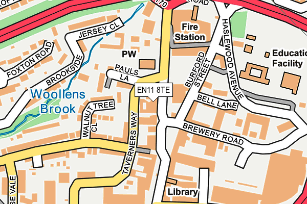 EN11 8TE map - OS OpenMap – Local (Ordnance Survey) EN11 8TE map - OS OpenMap – Local (Ordnance Survey)