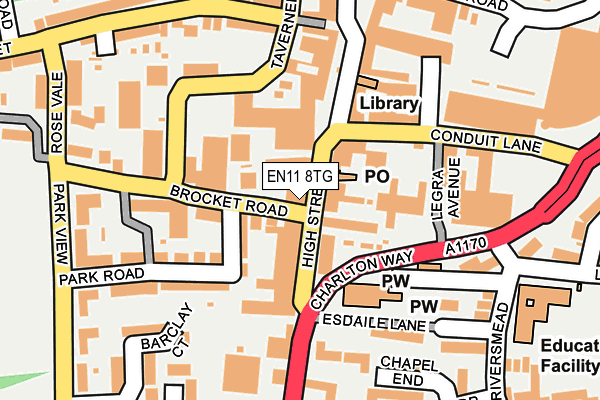EN11 8TG map - OS OpenMap – Local (Ordnance Survey) EN11 8TG map - OS OpenMap – Local (Ordnance Survey)