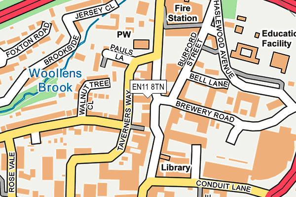 EN11 8TN map - OS OpenMap – Local (Ordnance Survey) EN11 8TN map - OS OpenMap – Local (Ordnance Survey)
