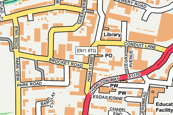 EN11 8TQ map - OS OpenMap – Local (Ordnance Survey) EN11 8TQ map - OS OpenMap – Local (Ordnance Survey)
