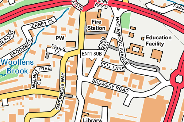 EN11 8UB map - OS OpenMap – Local (Ordnance Survey) EN11 8UB map - OS OpenMap – Local (Ordnance Survey)