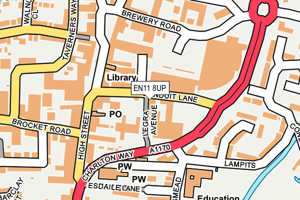 EN11 8UP map - OS OpenMap – Local (Ordnance Survey) EN11 8UP map - OS OpenMap – Local (Ordnance Survey)