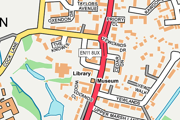EN11 8UX map - OS OpenMap – Local (Ordnance Survey) EN11 8UX map - OS OpenMap – Local (Ordnance Survey)