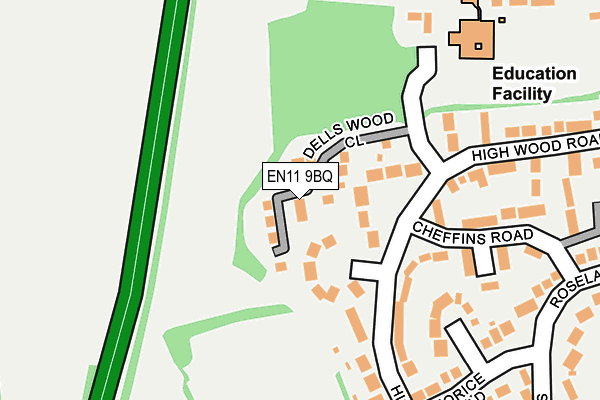 EN11 9BQ map - OS OpenMap – Local (Ordnance Survey) EN11 9BQ map - OS OpenMap – Local (Ordnance Survey)
