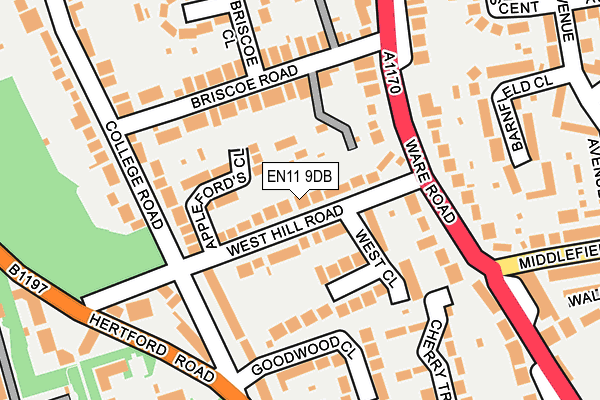 EN11 9DB map - OS OpenMap – Local (Ordnance Survey) EN11 9DB map - OS OpenMap – Local (Ordnance Survey)