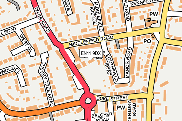 EN11 9DX map - OS OpenMap – Local (Ordnance Survey) EN11 9DX map - OS OpenMap – Local (Ordnance Survey)