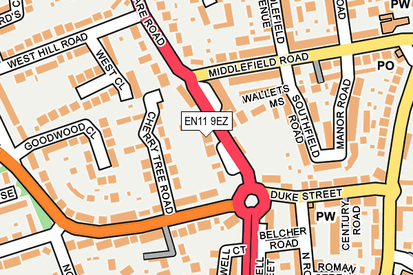 EN11 9EZ map - OS OpenMap – Local (Ordnance Survey) EN11 9EZ map - OS OpenMap – Local (Ordnance Survey)