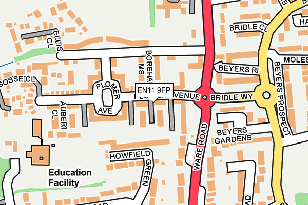 EN11 9FP map - OS OpenMap – Local (Ordnance Survey) EN11 9FP map - OS OpenMap – Local (Ordnance Survey)