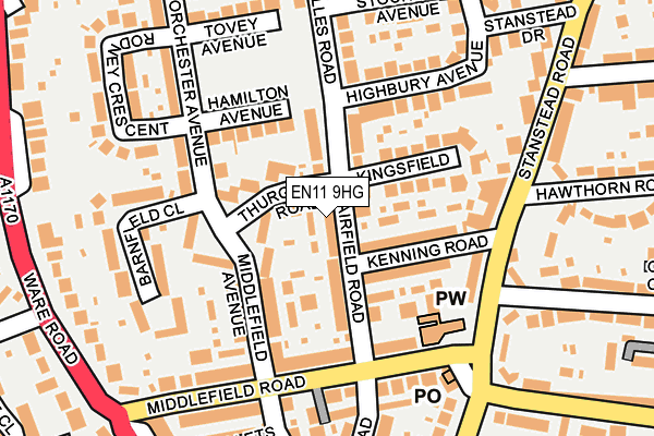 EN11 9HG map - OS OpenMap – Local (Ordnance Survey) EN11 9HG map - OS OpenMap – Local (Ordnance Survey)
