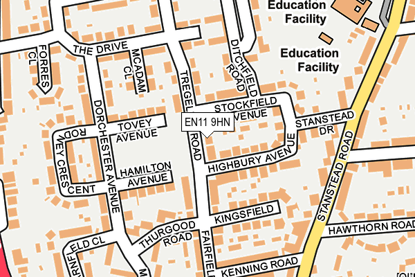 EN11 9HN map - OS OpenMap – Local (Ordnance Survey)