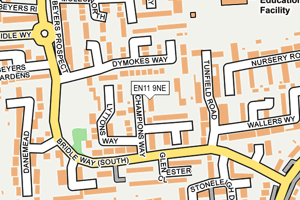 EN11 9NE map - OS OpenMap – Local (Ordnance Survey) EN11 9NE map - OS OpenMap – Local (Ordnance Survey)