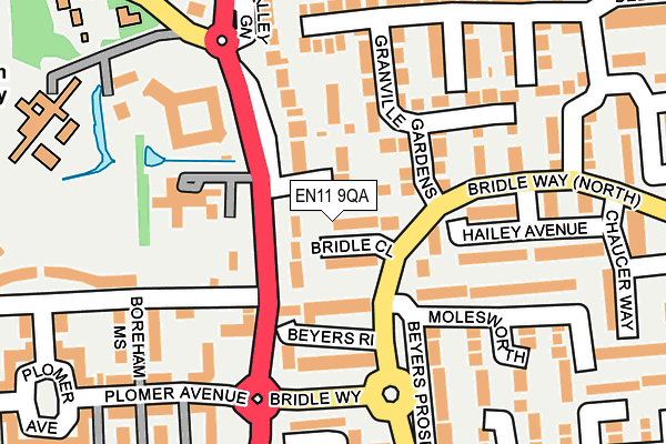 EN11 9QA map - OS OpenMap – Local (Ordnance Survey) EN11 9QA map - OS OpenMap – Local (Ordnance Survey)