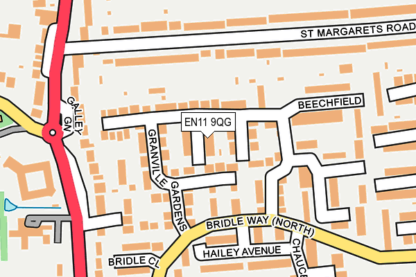 EN11 9QG map - OS OpenMap – Local (Ordnance Survey) EN11 9QG map - OS OpenMap – Local (Ordnance Survey)