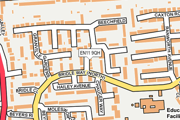 EN11 9QH map - OS OpenMap – Local (Ordnance Survey) EN11 9QH map - OS OpenMap – Local (Ordnance Survey)