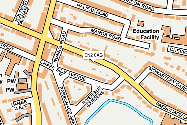 EN2 0AG map - OS OpenMap – Local (Ordnance Survey) EN2 0AG map - OS OpenMap – Local (Ordnance Survey)