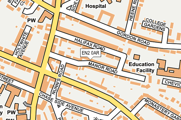 EN2 0AR map - OS OpenMap – Local (Ordnance Survey) EN2 0AR map - OS OpenMap – Local (Ordnance Survey)