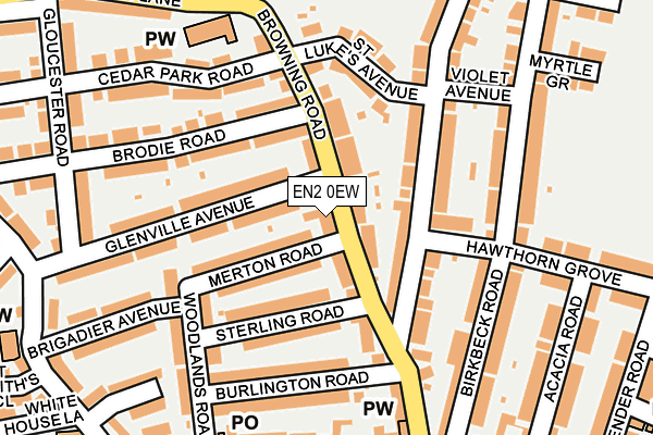 EN2 0EW map - OS OpenMap – Local (Ordnance Survey) EN2 0EW map - OS OpenMap – Local (Ordnance Survey)