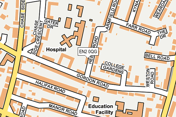 EN2 0QG map - OS OpenMap – Local (Ordnance Survey) EN2 0QG map - OS OpenMap – Local (Ordnance Survey)