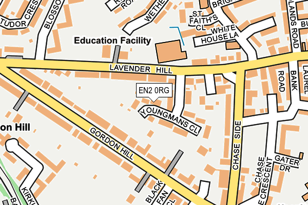 EN2 0RG map - OS OpenMap – Local (Ordnance Survey) EN2 0RG map - OS OpenMap – Local (Ordnance Survey)