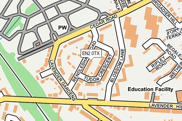 EN2 0TX map - OS OpenMap – Local (Ordnance Survey) EN2 0TX map - OS OpenMap – Local (Ordnance Survey)