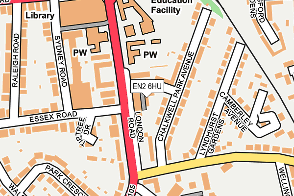 EN2 6HU map - OS OpenMap – Local (Ordnance Survey) EN2 6HU map - OS OpenMap – Local (Ordnance Survey)