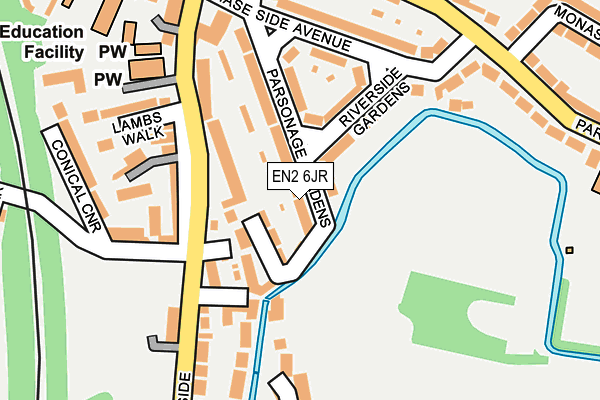 EN2 6JR map - OS OpenMap – Local (Ordnance Survey) EN2 6JR map - OS OpenMap – Local (Ordnance Survey)