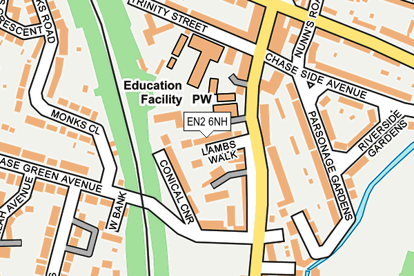EN2 6NH map - OS OpenMap – Local (Ordnance Survey)